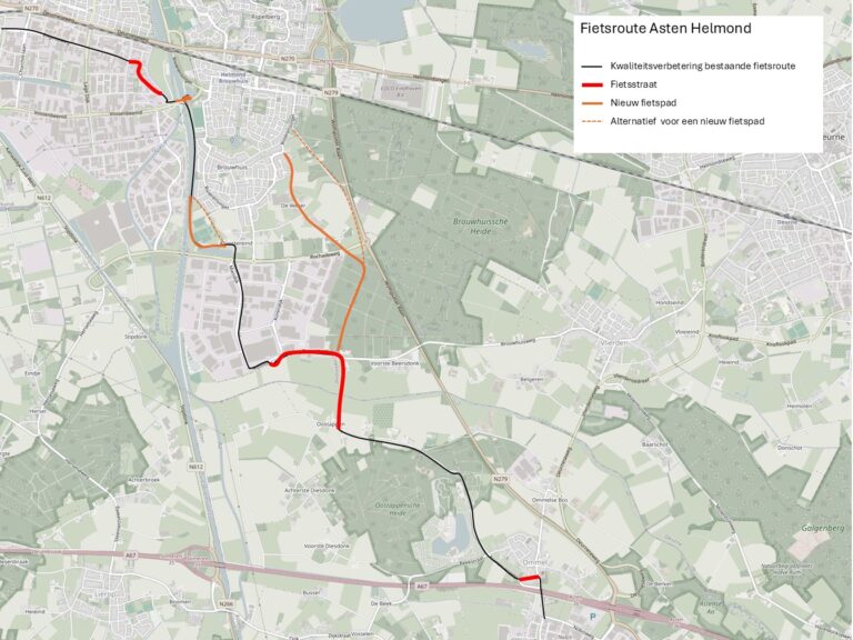Informatieavond over nieuwe fietsroute Asten–Helmond op 3 juli