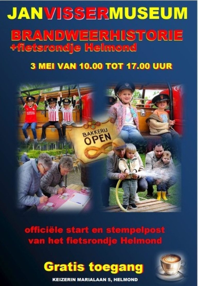 Bezoek gratis het Jan Visser museum tijdens de brandweerdag op zondag 3 mei 2026