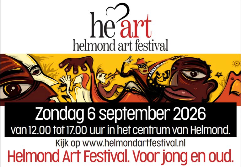 Helmond Art Festival kleurt het centrum op 6 september 2026